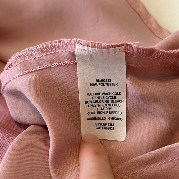 NWOT Forgotten Grace Silk Midi Skirt with Elastic Waistband in Rose Pink Size S - Picture 9 of 10